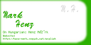 mark henz business card